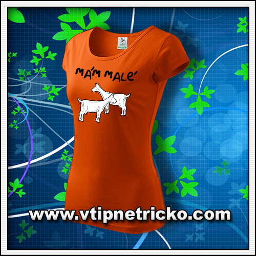 Dámske vtipné tričko s vtipnou potlačou Mám malé kozy ako darček pre ženy s malými prsiami